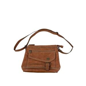 b.ø.c Born Concept Cognac Brown Faux Leather Crossbody Bag Messenger Purse